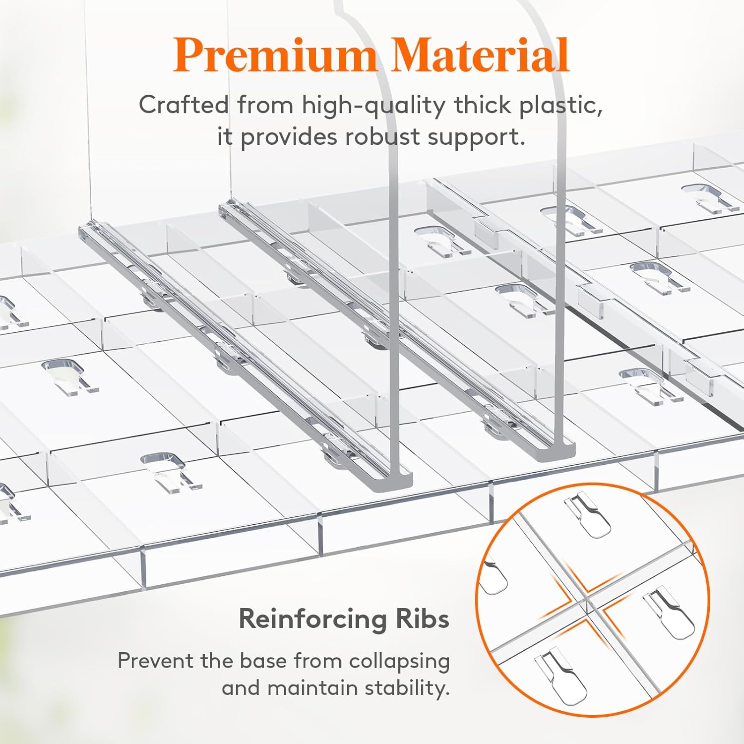 Lifewit Purse Organizer for Closet, Clear Handbags Storage Organizer, Adjustable Clutch Purse Storage Organizer Holder for Closet, 4 Pack Bookshelf Dividers for Sweater in Bedroom 35 x 24 cm/14 x 9.5 - Image 7