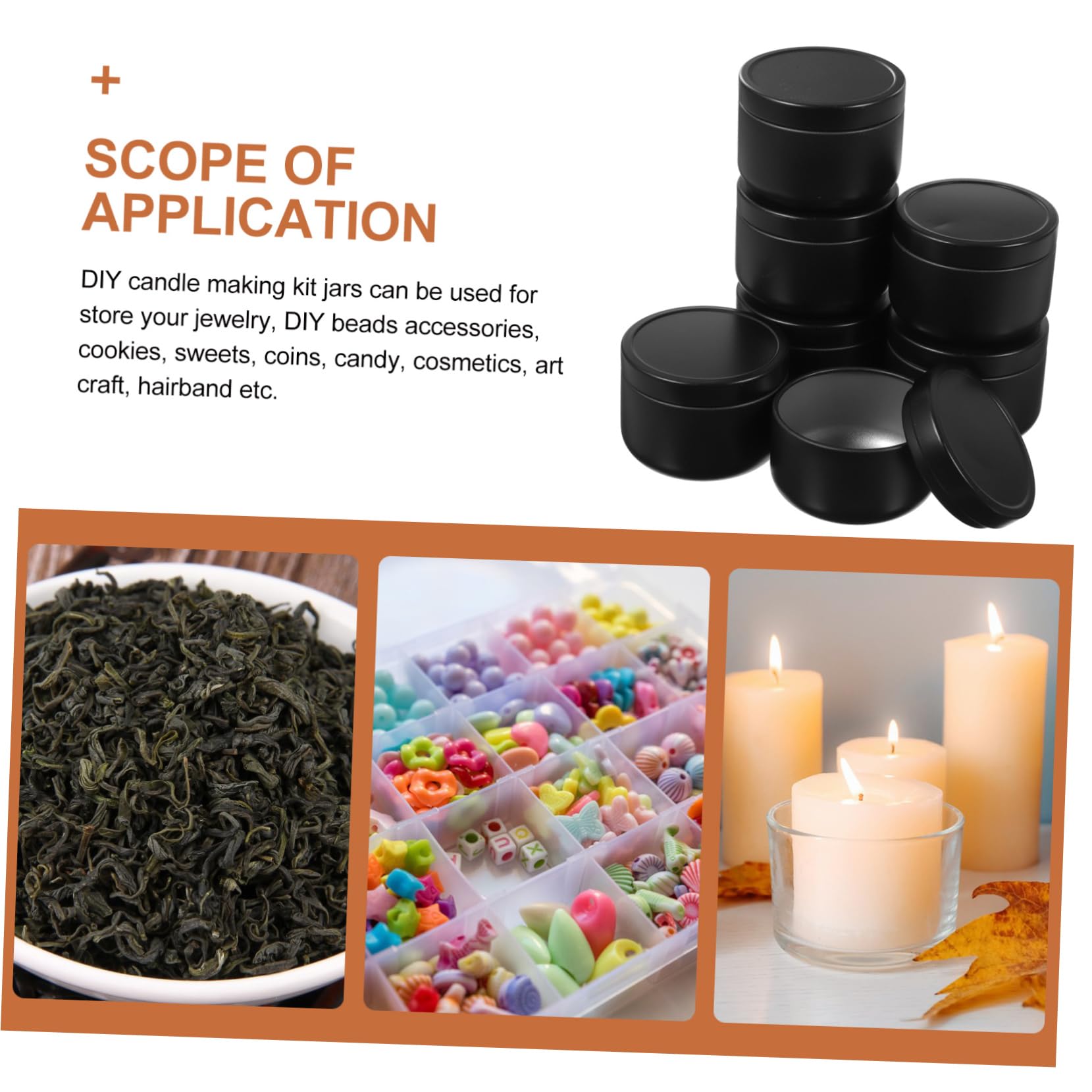 DOITOOL 12pcs Tinplate DIY Candle Jars Airtight Candle Balm Containers for Storage