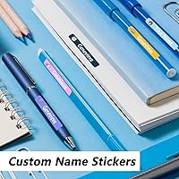 Vista 5 de Calcomanías de nombre para niños, 100 unidades, etiquetas personalizadas, impermeables, suministros escolares, etiquetas con nombre para botellas