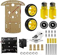 Vista 7 de YIKESHU 2WD Smart Robot Kit de chasis de coche con codificador de velocidad caja de batería 2 ruedas Arduino Microbit Raspberry Pi DIY Toy Adulto