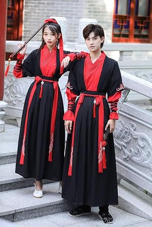Mens HanFu Dress Chinese Ancient Traditional Knight Swordsman Kongfu Cosplay Performance Han Costume