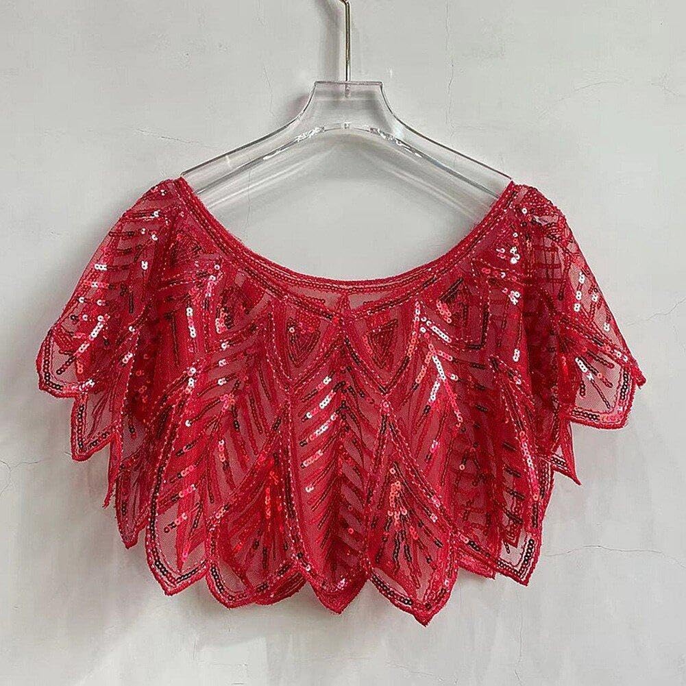 Châle Femme Années 1920 Avec Perles Et Paillettes - Élégant, Doux, Pour Soirée Ou Quotidien