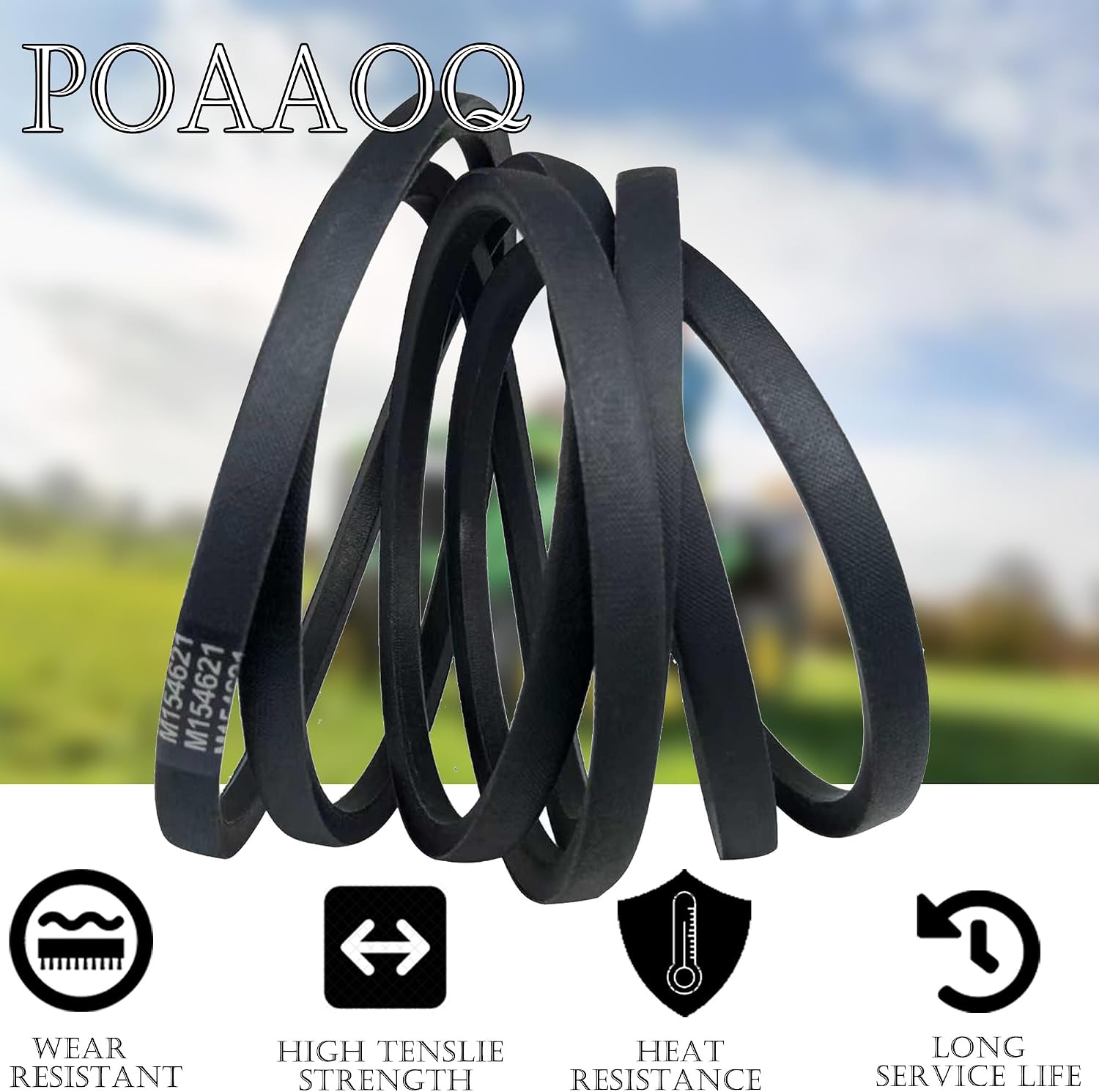 Mower Deck Belt for M154621 / 0.559 x 146.24 inches/for John Deere 42 Inch X300 X304 X310, Z245 EZtrak Zero Turn Mower 48" / Aramid Cord