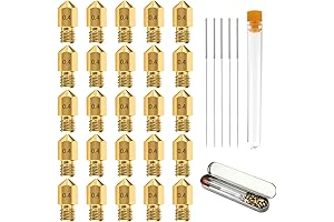 25-Pack Precision MK8 Nozzles for 3D Printing Excellence