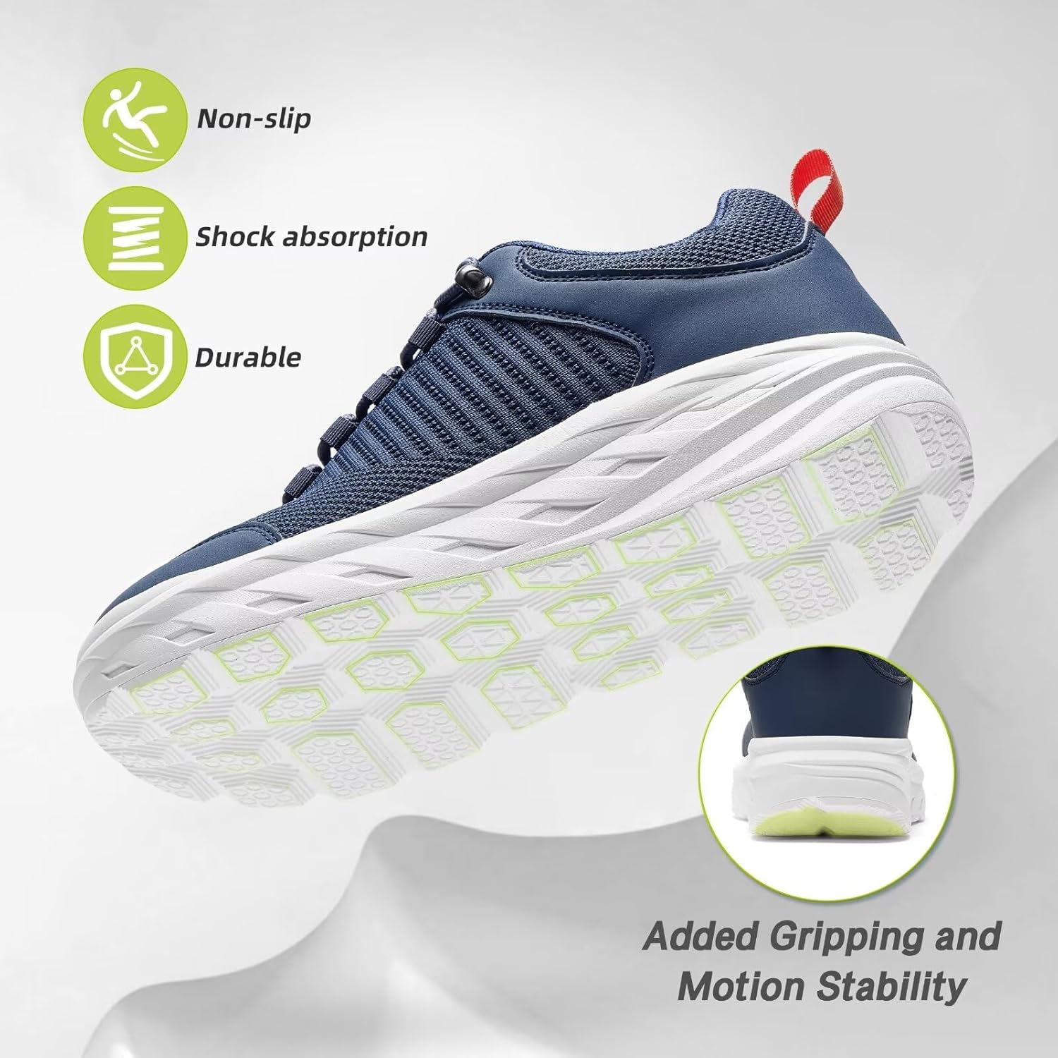 OrthoComfoot Men's Orthopedic Comfortable Diabetic Wide Shoes: Wide Toe Box Arch Support Plantar Fasciitis Sports Sneakers,Fashion Casual Hammer Toes Shoes for Foot and Heel Pain Relief - Image 8