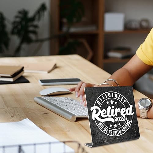 Miniatura 2 de Decoración de escritorio de oficina oficialmente jubilada, regalos de jubilación para mujeres, hombres, compañeros de trabajo, decoración en estante