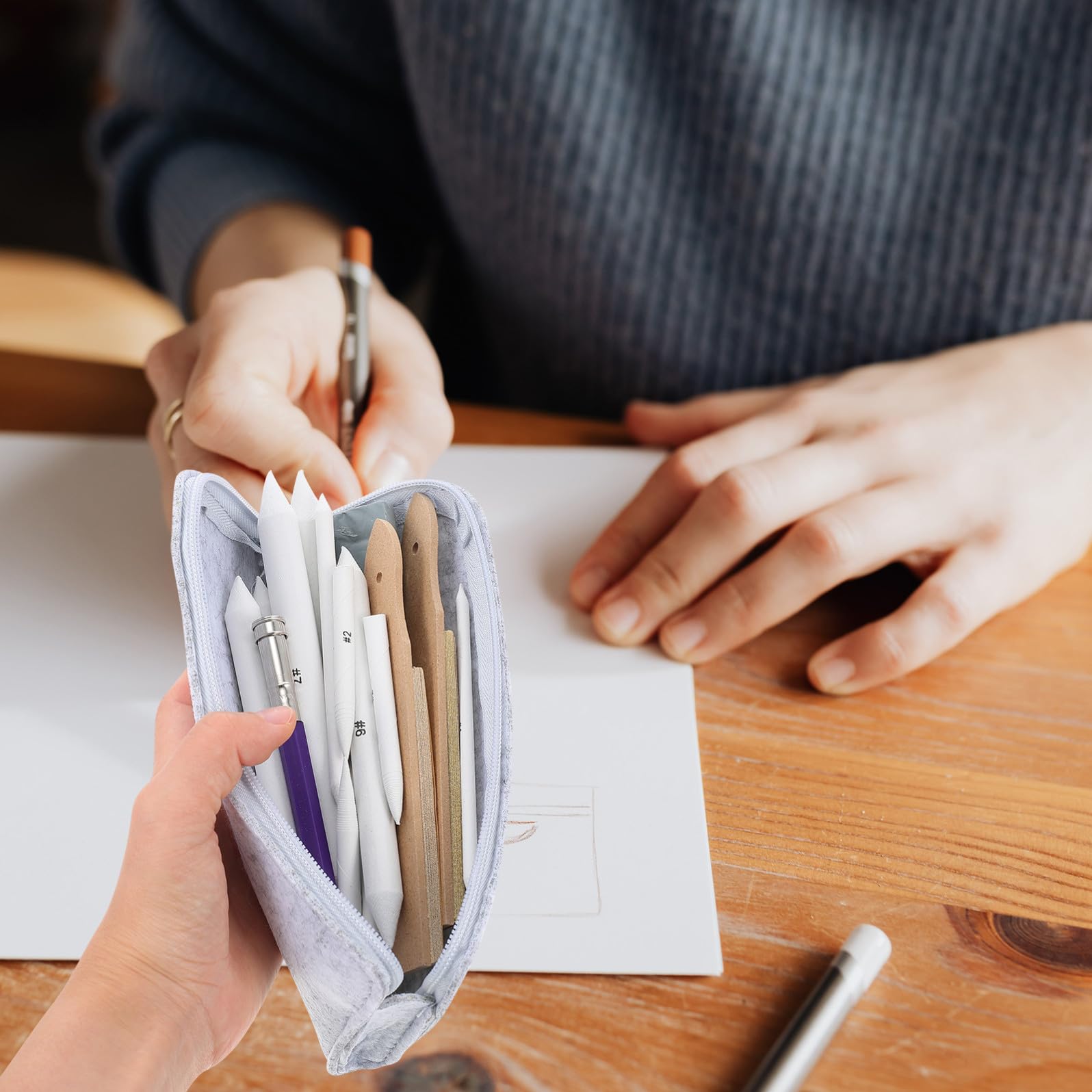 STOBOK 2 Sets Skizzenpapier-Stifte-Set Kunstwisch-Mischstümpfe Zeichenbedarf Radiergummi Schattierungsstift Werkzeug Kohle Mischpapier-Mischstümpfe Mischstümpfe Zum Zeichnen