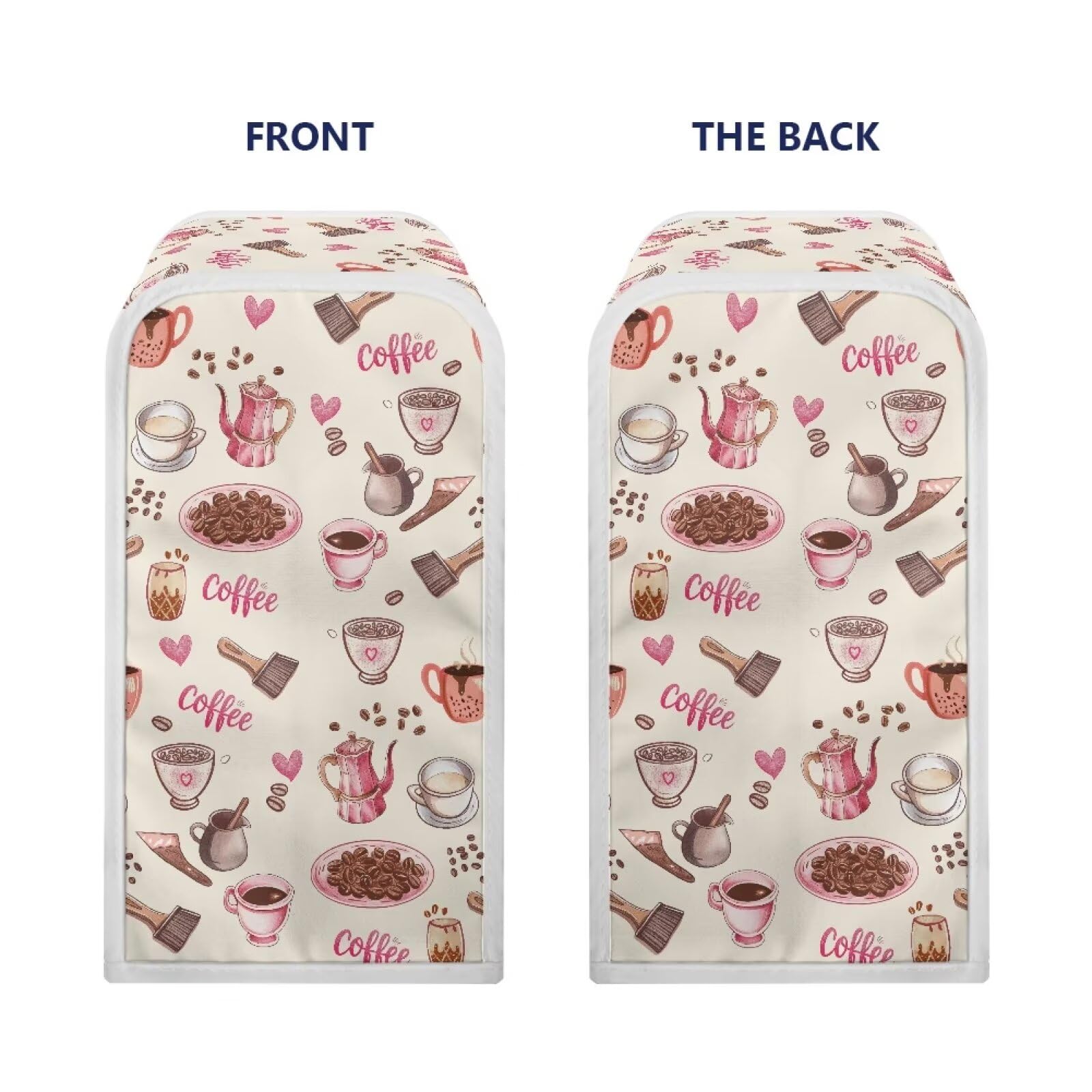 LJMKZJN Coffee Pattern Electric Can Openers for Kitchen Brown Can Opener Cover Home Decorative Machine Washable Electric Can Opener Dust Cover