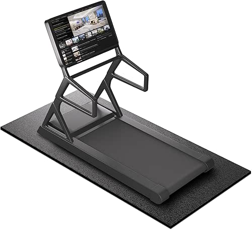 Treadmill Mat, 7'x3'/6'x3'/6'x2.5'/5.6'x2'/4'x2', 6mm Thick Exercise Equipment Gym Mat for