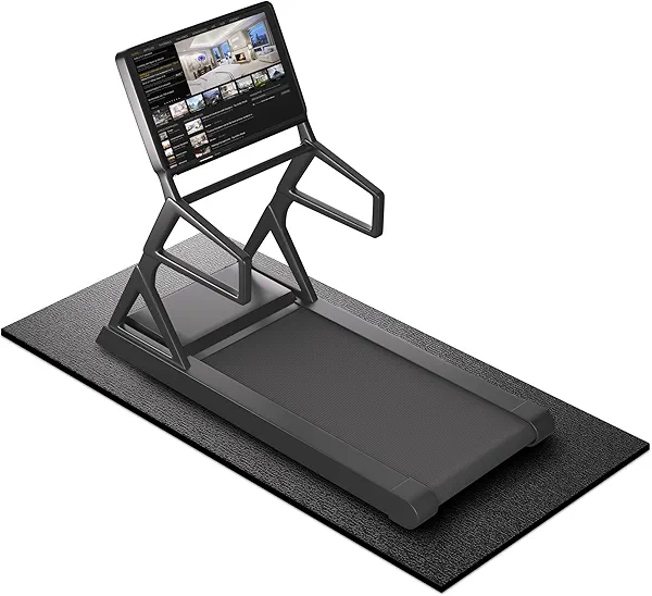 Treadmill Mat, 7'x3'/6'x3'/6'x2.5'/5.6'x2'/4'x2', 6mm Thick Exercise Equipment Gym Mat for Hardwood FloorCarpet, Compatible with Peloton Bike, Indoor Spin Bike, Elliptical