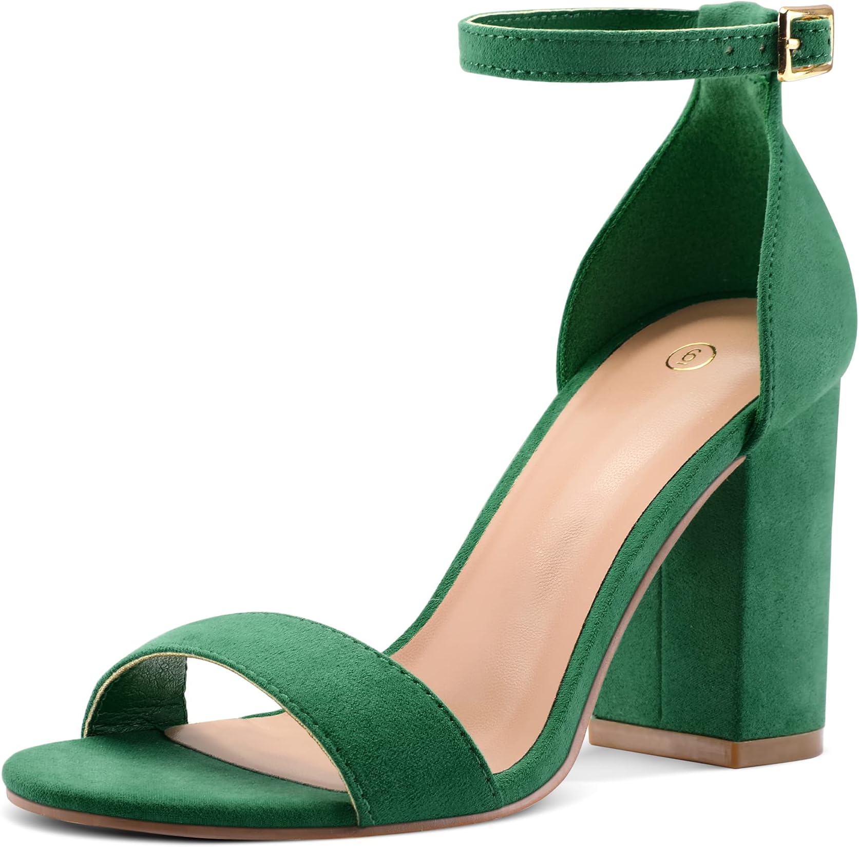 COASIS Women's Chunky Block Heels Open Toe Ankle Strap 3.5 Inch Heeled Sandals