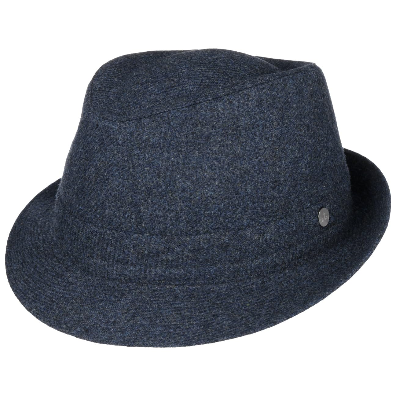 Lierys Shetland Wool Trilby Fedora Handmade Melange Wool Made in Italy Men Autumn Winter