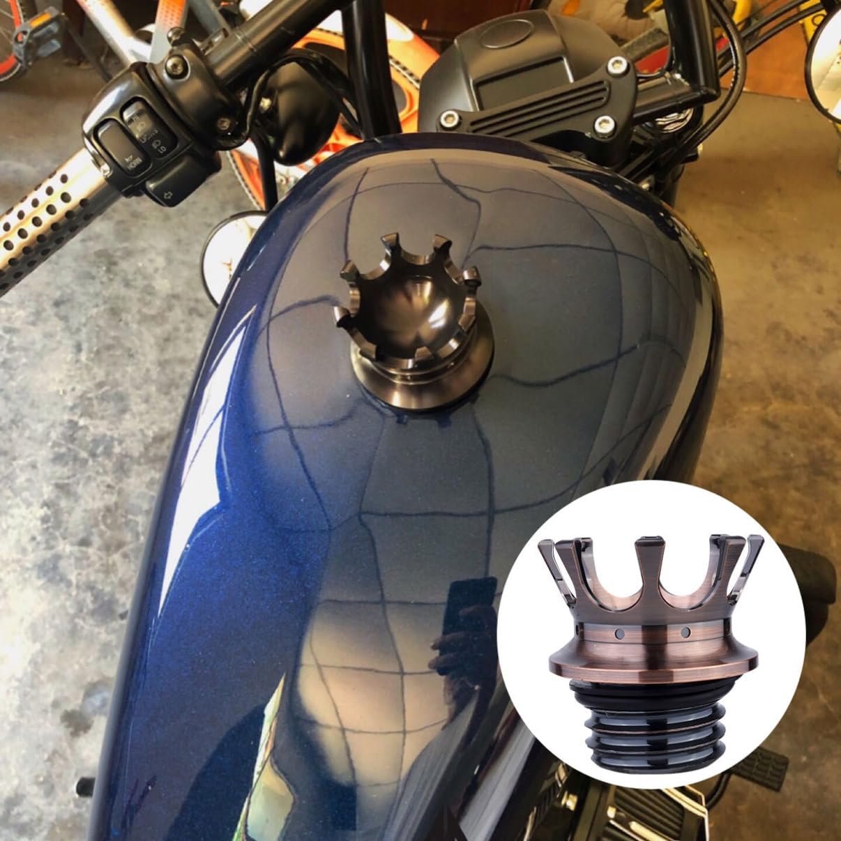 ULTECHNOVO Motorcycle Fuel Cap Genuine Replacement for Gas Cover for Modification Use