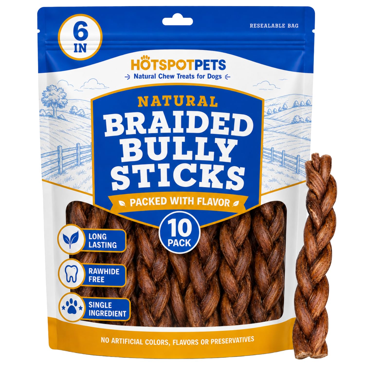 hotspot pets 6" Braided (10-Pack)