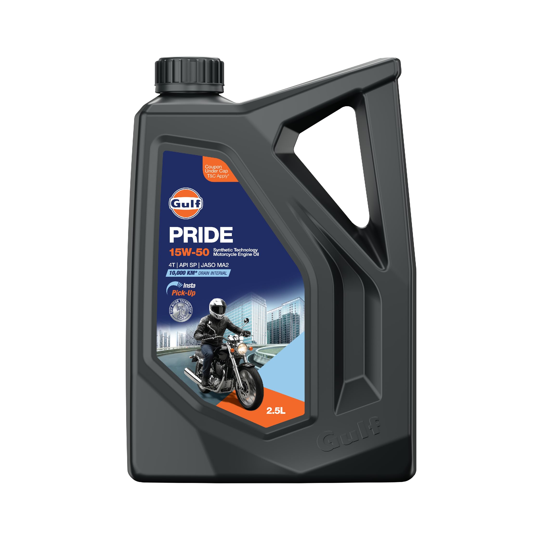 Gulf Pride 4T Ultra Plus 15W50 2 Wheeler Bike High Performance Synthetic Technology Engine Oil [2.5 L]-picture-31