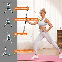 Vista 3 de Barra de Ejercicio de Fitness, Barra de Fitness Elástica, Barra de Entrenamiento de Alta Frecuencia de Vibración para Quemar Grasa en Yoga, Pilates