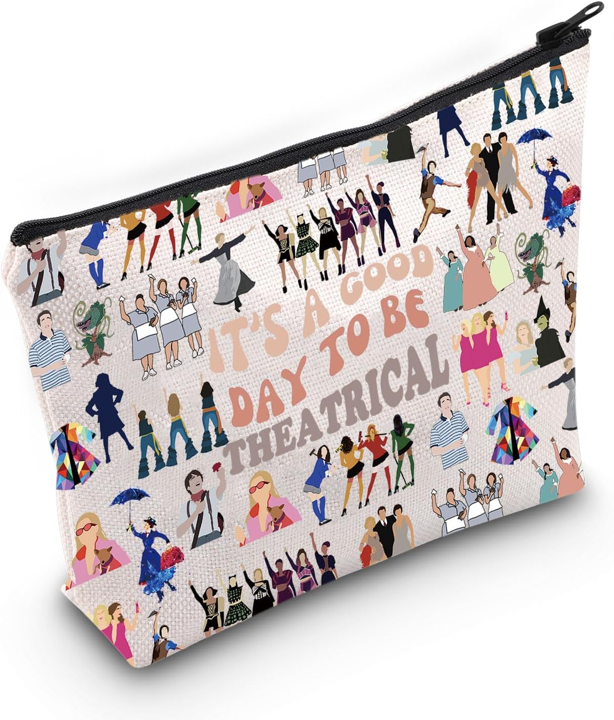 WCGXKO Broadway Musical Gift It’s A Good Day To Be Theatrical Musical Theatre Gift Makeup Bag (Be Theatrical)