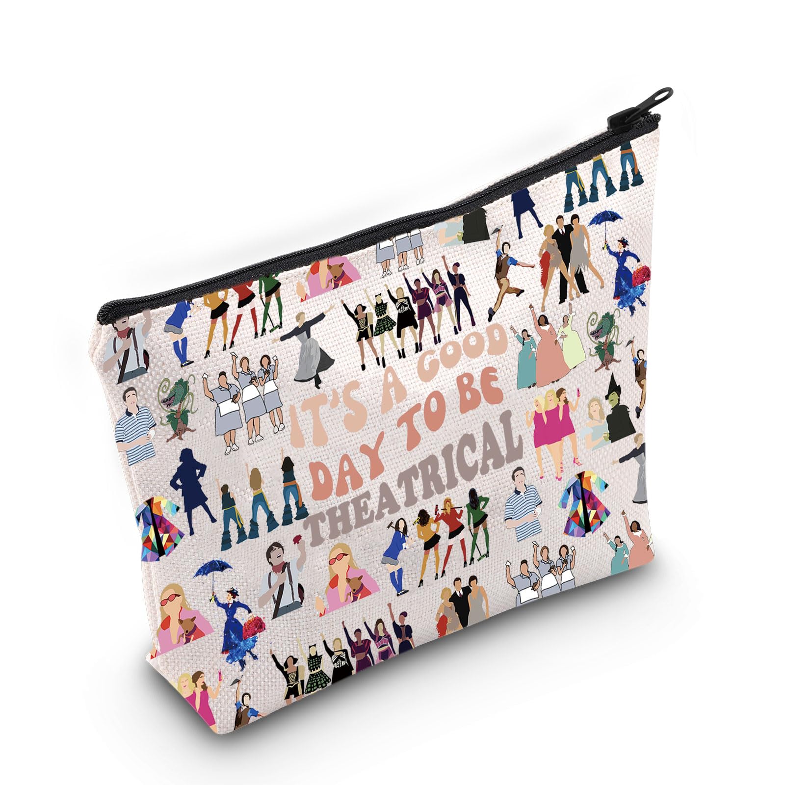 WCGXKO Broadway Musical Gift It’s A Good Day To Be Theatrical Musical Theatre Gift Makeup Bag (Be Theatrical)
