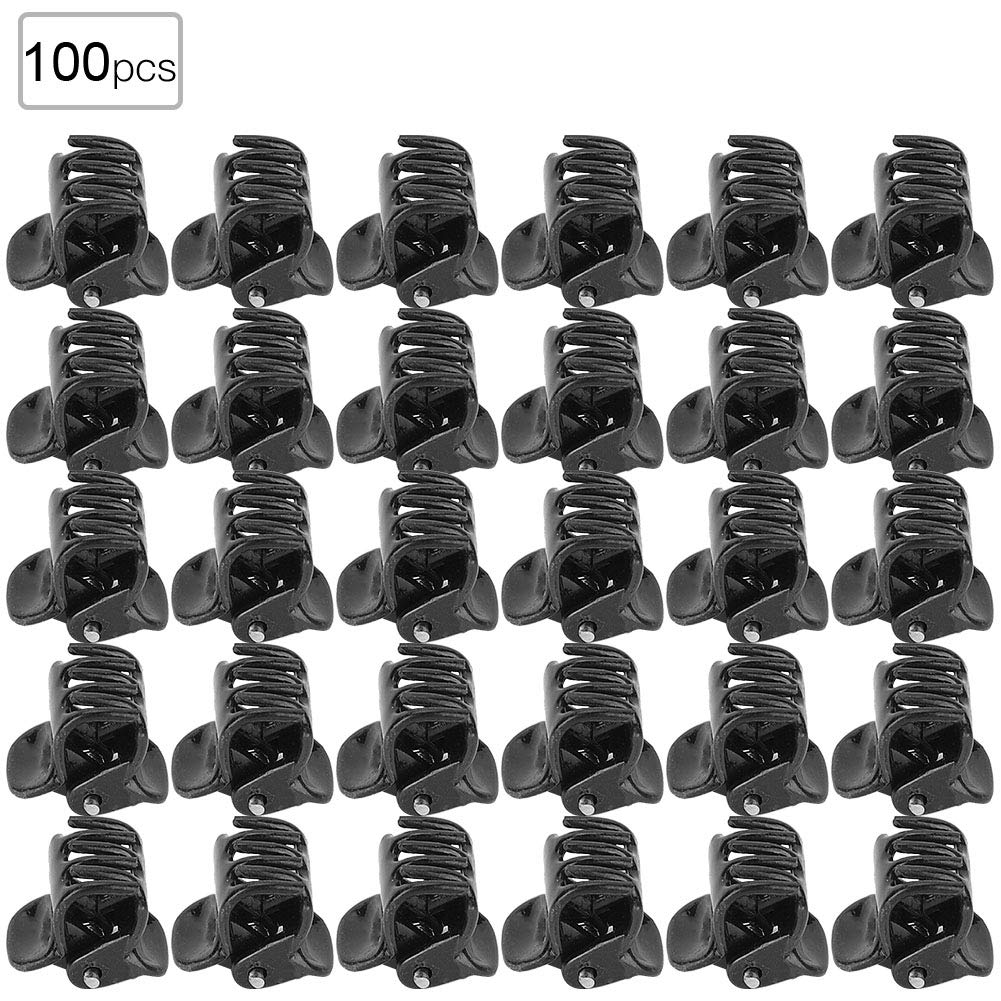 100Pcs Mini Hair Claw Clips for Women Girls Small Plastic Non-Slip Hair Clamps - Image 3