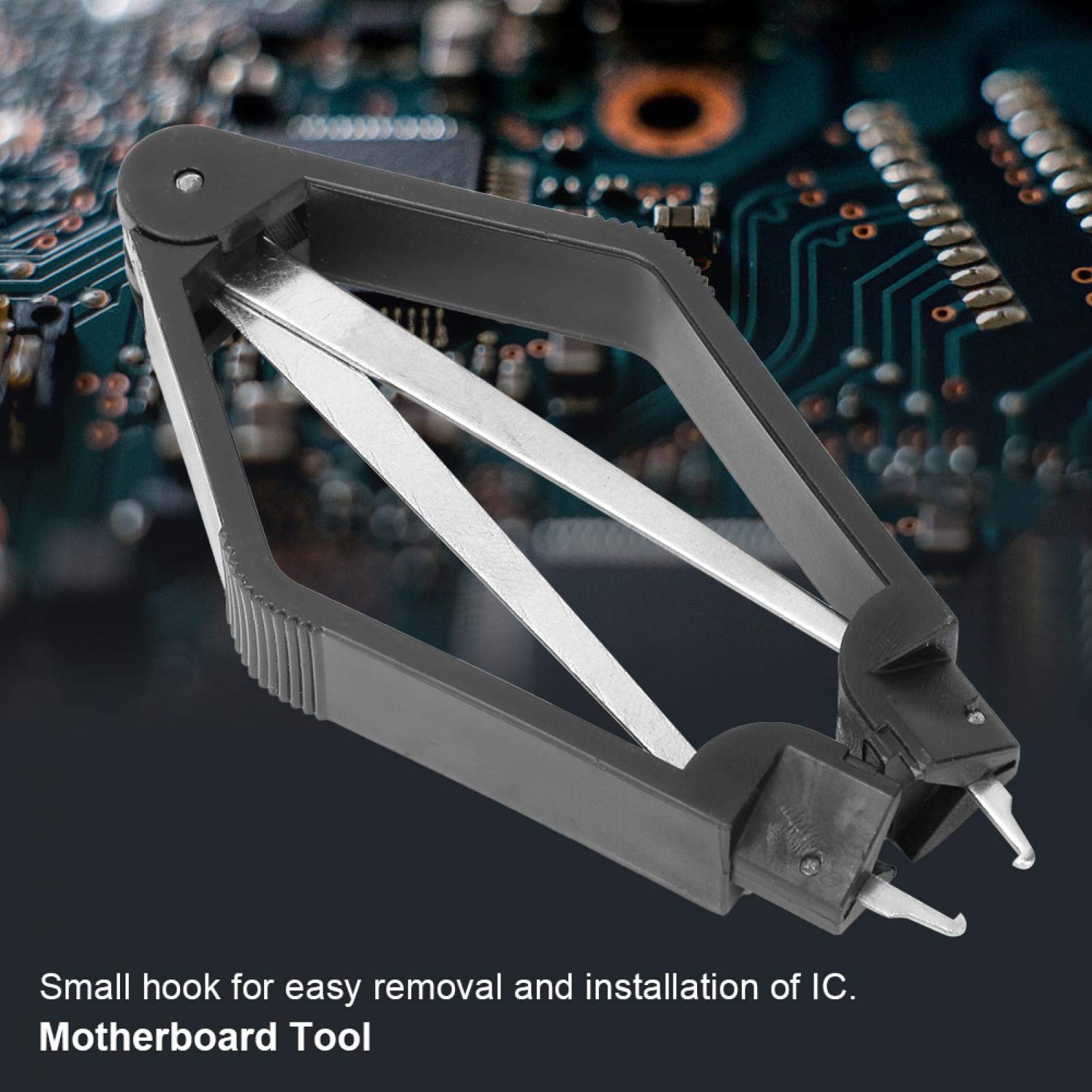 Strumento per la rimozione dei chip IC, estrattore IC facile usare, acciaio inossidabile per tecnici PC Riparazione di dispositivi elettrici fai-da-te per personale IC