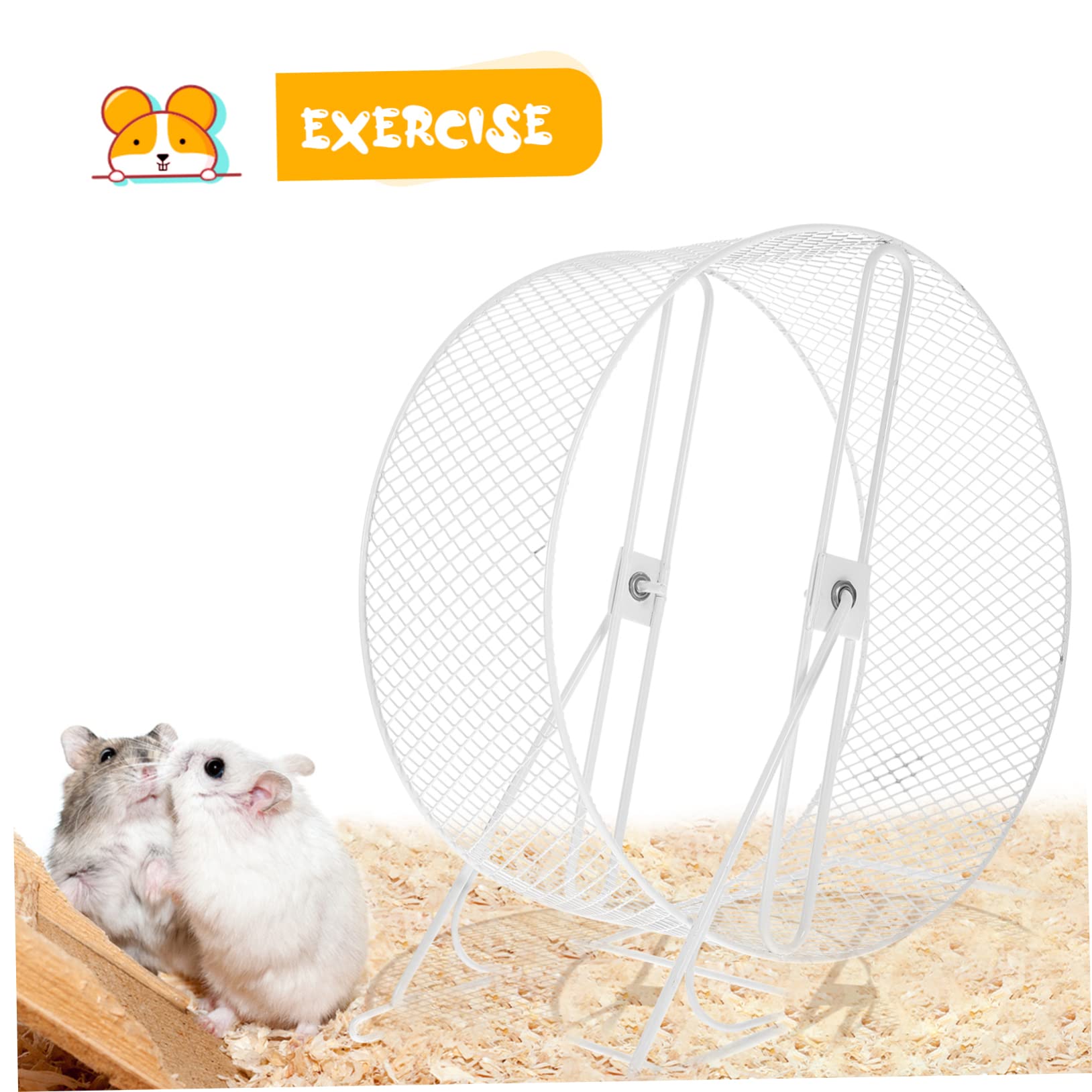 FOMIYES 14cm Silent Wheel Hamster Oefen Speelgoed Huisdier Wiel voor Gerbil Rat Multifunctionele Oefen Schijf Geen Gaping Niet-kooi Montage