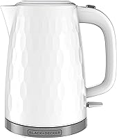 Vista 2 de BLACK+DECKER 1.7L Cordless Electric Kettle, KE1560W, Premium Texture, Water Window, Rapid Boil, Auto Shutoff, White
