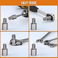 Vista 6 de XEWEA Juego de extractor de tornillos mejorado de 15 piezas, kit de herramienta de extracción de tornillos y pernos pelados de 3/8" de pulgada