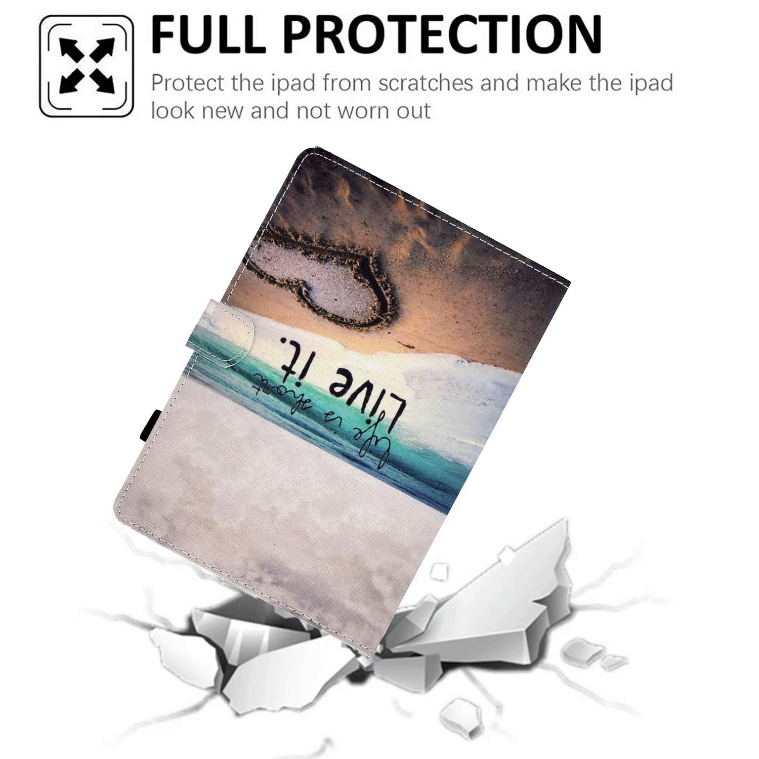 Custodia Per Huawei MediaPad T5 10.1 Pollici (2018) – Pelle PU Con Tasca, Chiusura Magnetica, Supporto Multiangolo