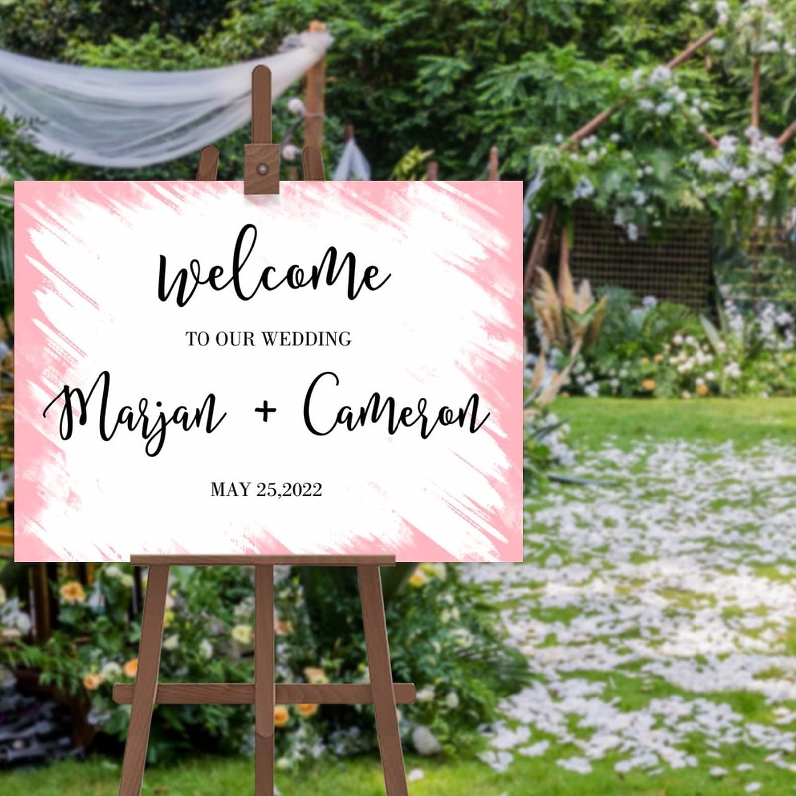 Panneau de bienvenue mariage personnalisé pour célébrer votre amour avec vos proches
