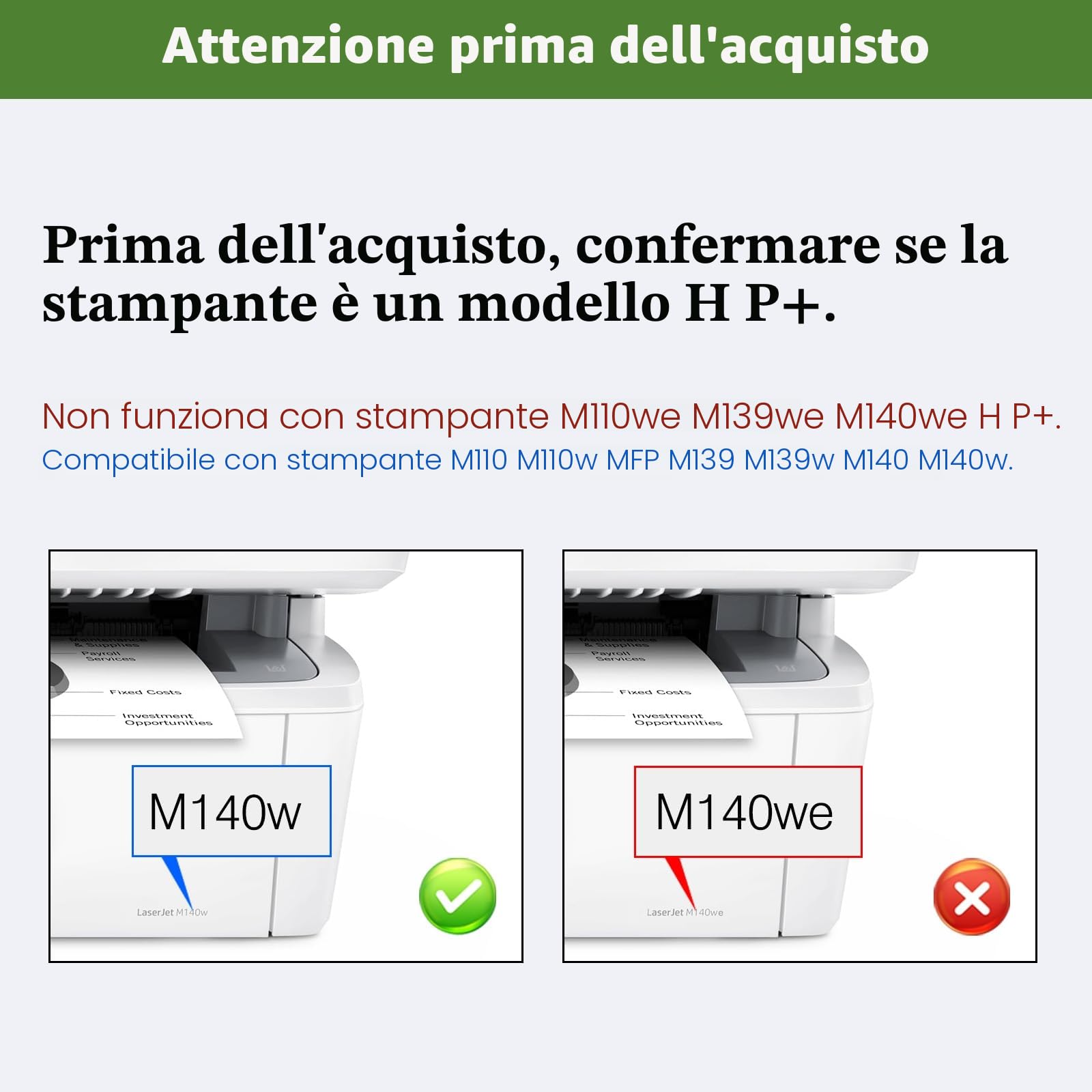 GREENPRINT CON CHIP 142A W1420A Cartuccia Toner Compatibile 1000 Pagine Capacità Standard 2 Nero per Stampanti H P M110 M110w M139 M140 M140w【Non Compatibile con Modelli H P + che Terminano con e】
