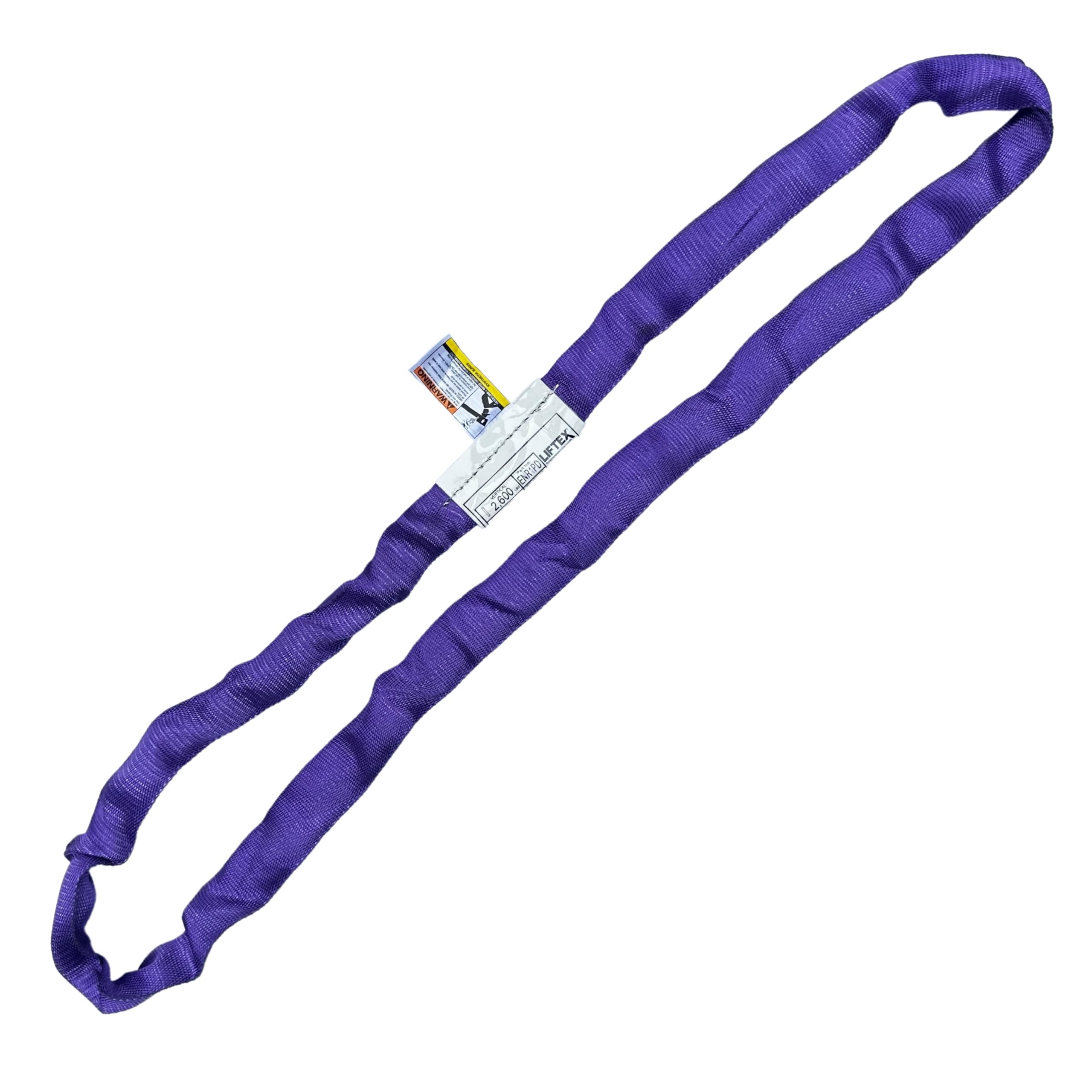 LIFTEX® - Trusted Since 1955 | Purple ENR1 x 20' Endless Dual-Cover Polyester Round Sling (V:2600; C:2100; B:5200) | Lifting Rigging Moving Towing