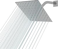 Vista 18 de Lordear - Alcachofa de ducha de lluvia de 12 pulgadas, sólida, ultrafina, de acero inoxidable 304, ajustable, cuadrada, de lluvia, cobertura