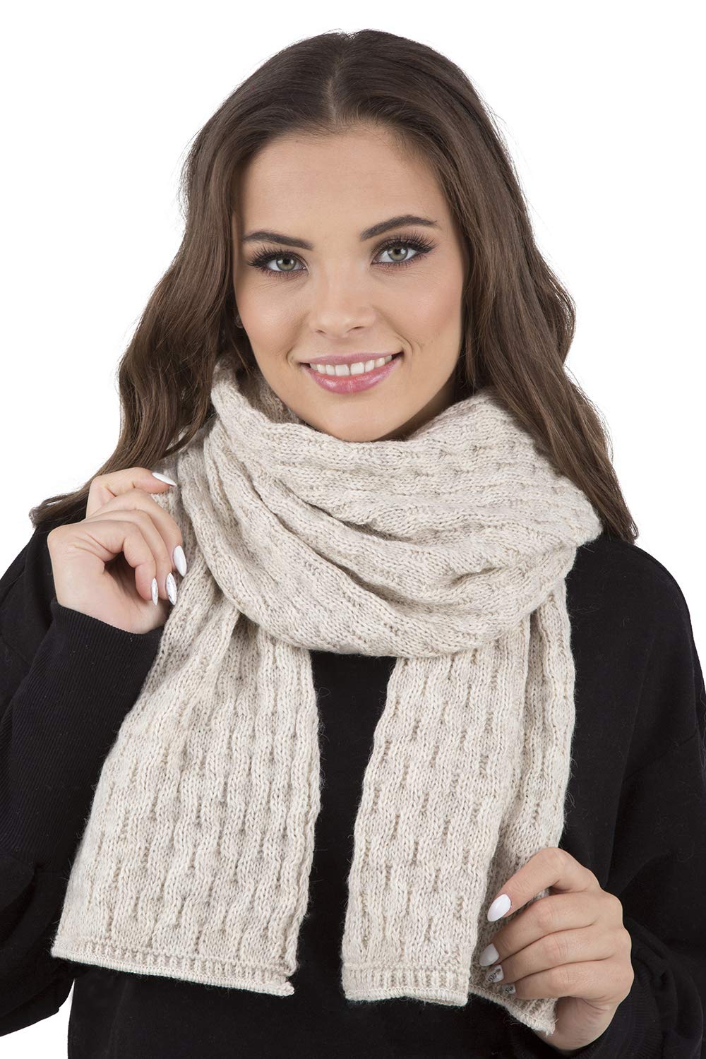 Vivisence Gorro Invernal para Mujeres De Punto Elegante con Corte Clásico Hecho De Hilo Cálido con Pompón Y Forro Interior Ideal para Los Días Fríos De Invierno
