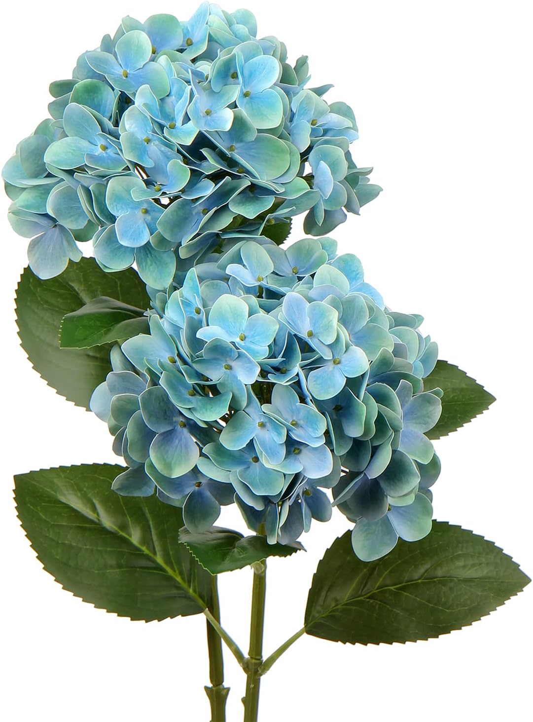 Artificial Blue Hydrangeas Tall Artificial Hydrangea Stems 24.8" Faux Hydrangea Silk