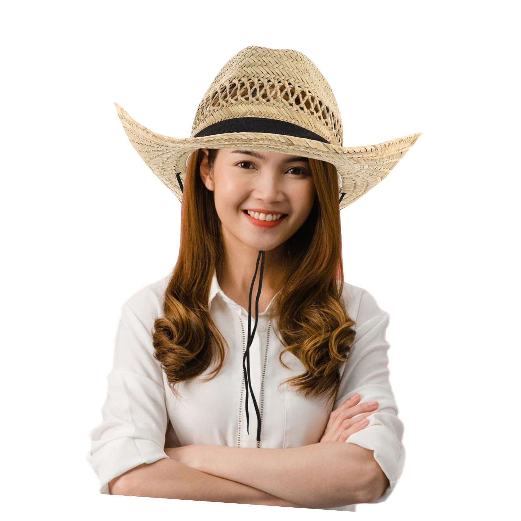minkissy Sombrero de Verano para Hombre de Paja Beige ala Ancha, Diseño Tejido a Mano, Protección Solar Integral y Decoracion Verano para Pesca y Camping