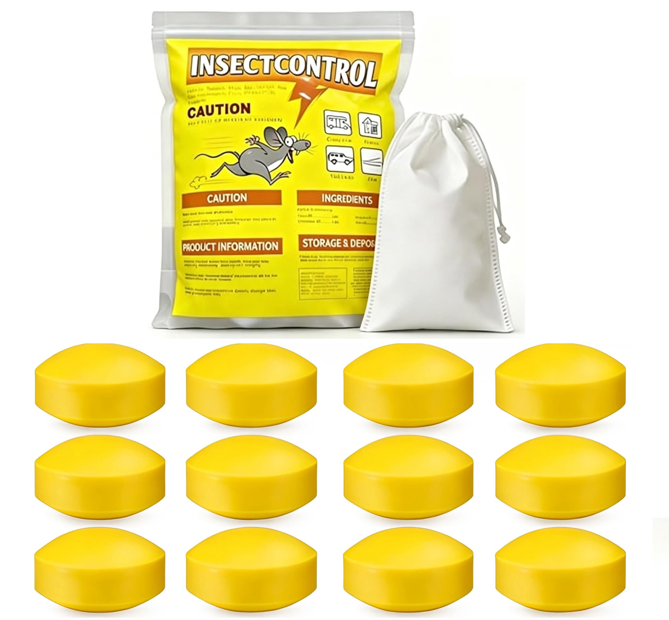 Maxricus Natural Peppermint Mice Repellent Balls - 3X Strength, 30 Day Protection, Safe for Pets & Children, 12 Pack for Indoor/Outdoor Use, Home, Garage, Vehicle