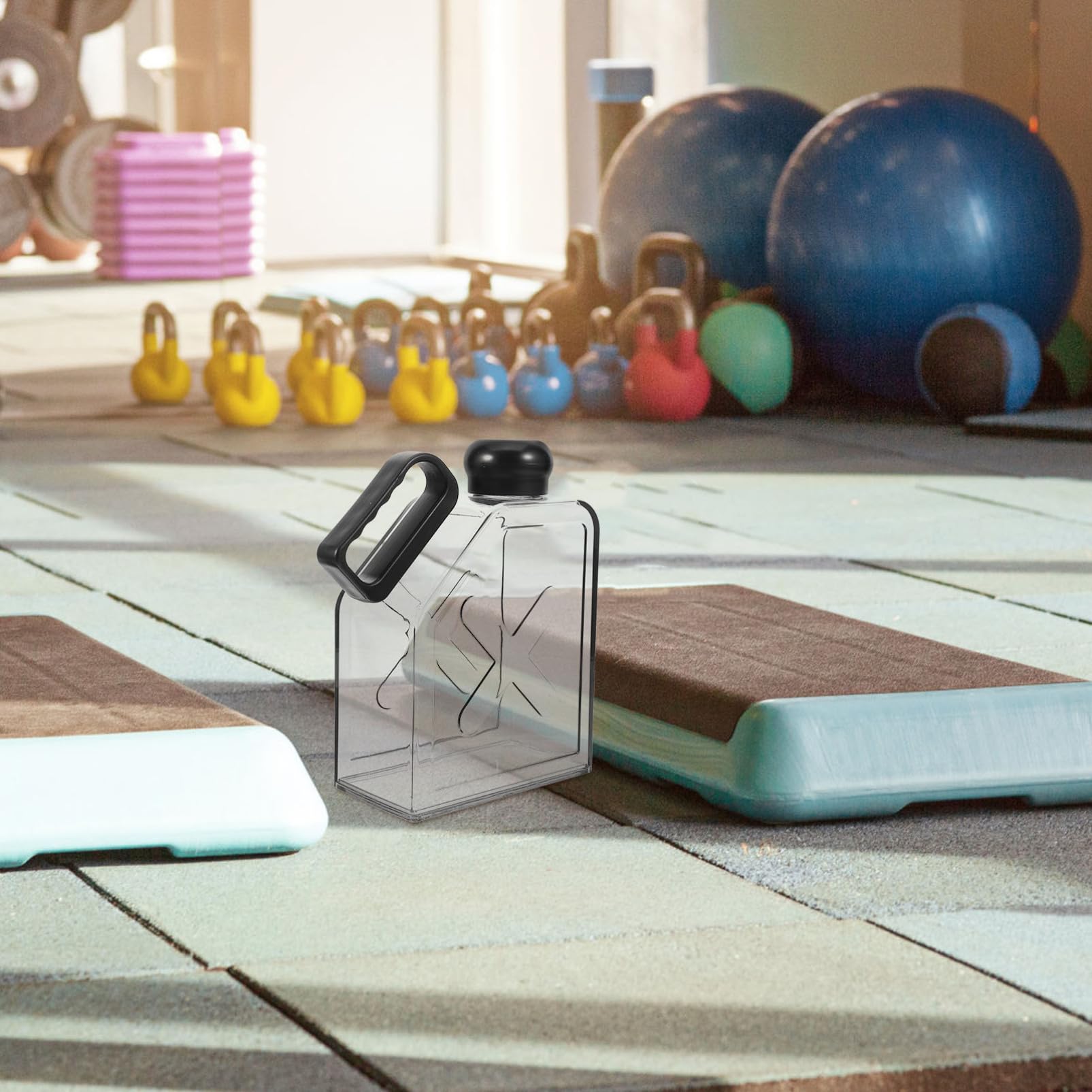 POPETPOP Tragbare Sportwasserflasche Flache Wasserflasche Für Unterwegs Flache Wasserflasche Für Die Tasche Wasserflasche Mit Griff Tragbare Wasserflasche Faltbare Wasserflaschen
