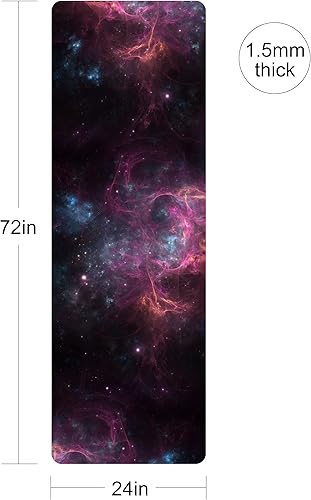 Miniatura 2 de nuveti Alfombrilla de yoga de viaje estampada, 116 pulgadas de grosor, antideslizante, con bolsa de transporte, plegable, ligera, gamuza y goma