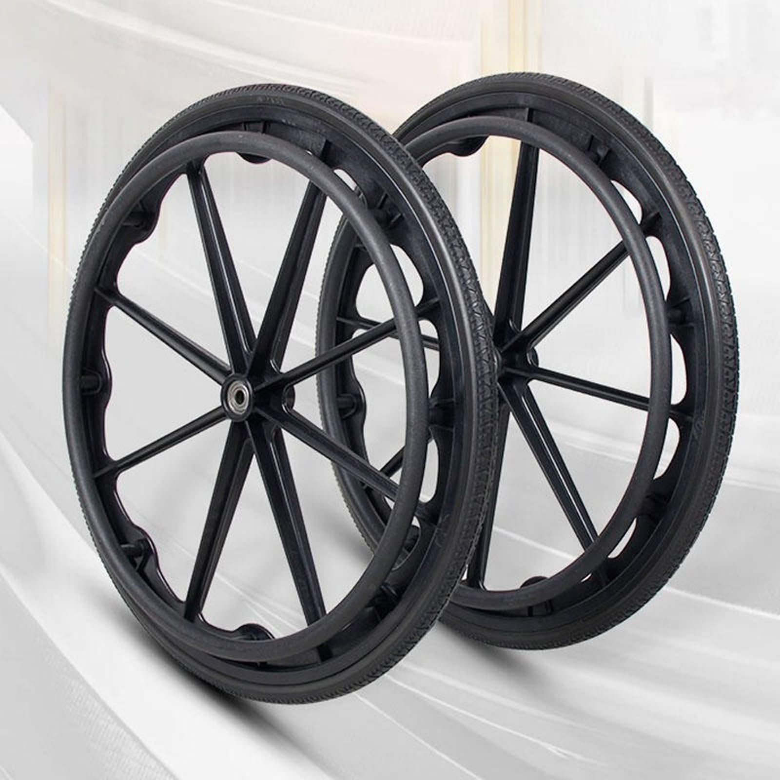 20-Zoll-, 22-Zoll- und 24-Zoll-Vollreifen, großes Rad, nicht aufblasbares Rollstuhl-Hinterrad, einteiliges Formteil, stabil und langlebig(24 inches)