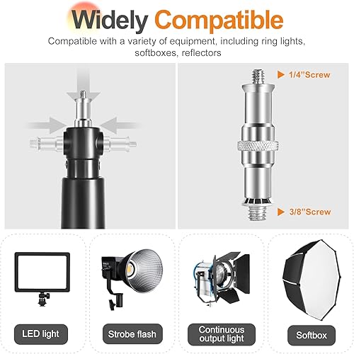 Miniatura 4 de Anillo de pared para montaje en pared, 52 pulgadas52.0 in, ajustable, soporte de brazo triangular, rotación flexible de 180 para luz estroboscópica,