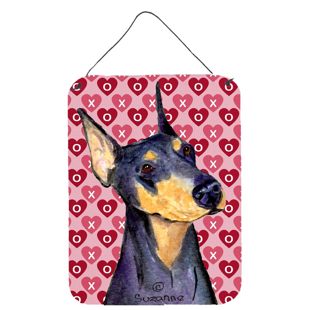 Doberman portrait à suspendre cadeau idéal Saint-Valentin