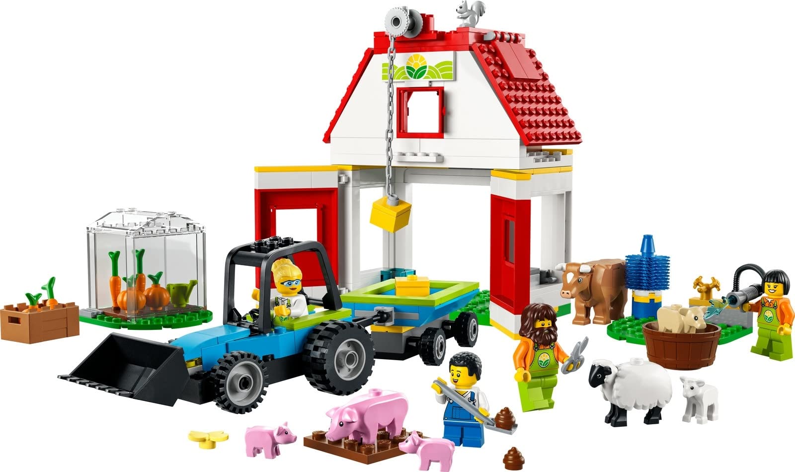 LEGO City 3er Set: 60344 Hühnerstall, 60345 Gemüse-Lieferwagen & 60346 Bauernhof mit Tieren