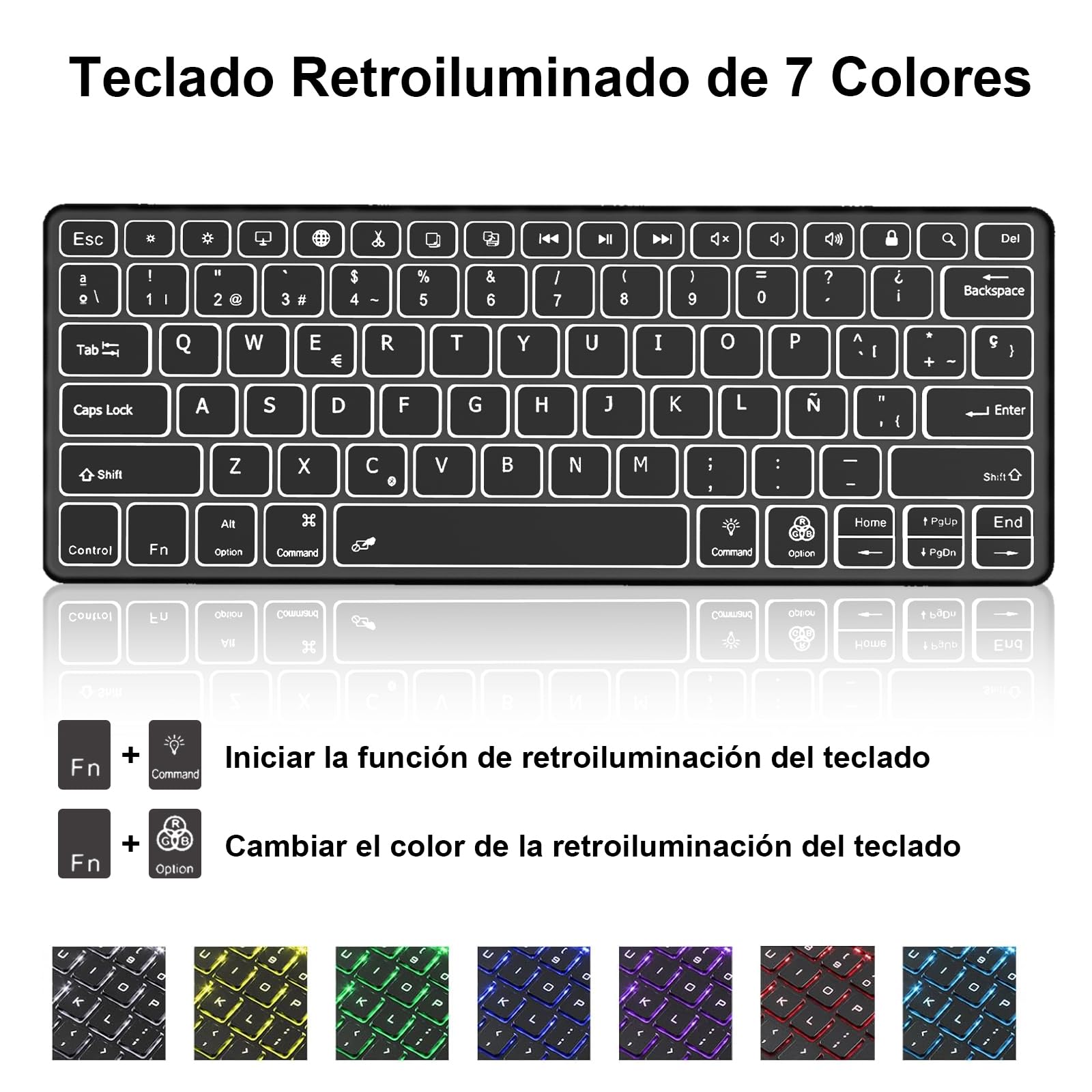 Teclado para iPad Air 13 M4 2026/ M3 2025/ M2 2024-Español Ñ Teclado para iPad Pro 12.9'' 2022/2021/2020/2018-Magic Keyboard Bluetooth Desmontable Retroiluminado para Air 13'', Negro