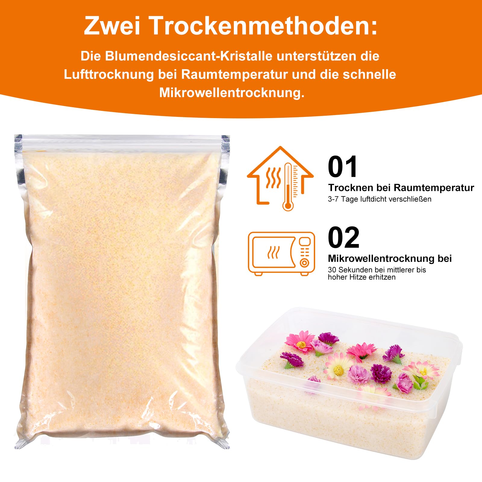 1000 g di gel di silice fiori di essiccazione cristalli (1, chilogrammi)