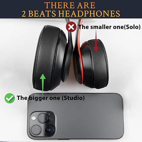 Miniatura 3 de SoloWIT Almohadillas de repuesto de gel refrescante para auriculares Beats Studio 2 y Studio 3 con cable e inalámbricos, almohadillas Studio3