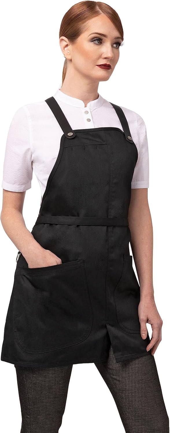 Chef Works Unisex Largo Short Bib Apron