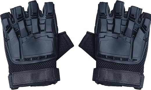 NIKAVI B5 Outdoor Transformers Half Finger Gloves Sports Riding Protective Fighting Gloves Palm Protection Wear-Resistant ...