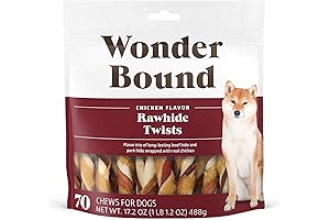 Amazon Brand - Wonder Bound Chicken Flavor Dog Twist Sticks