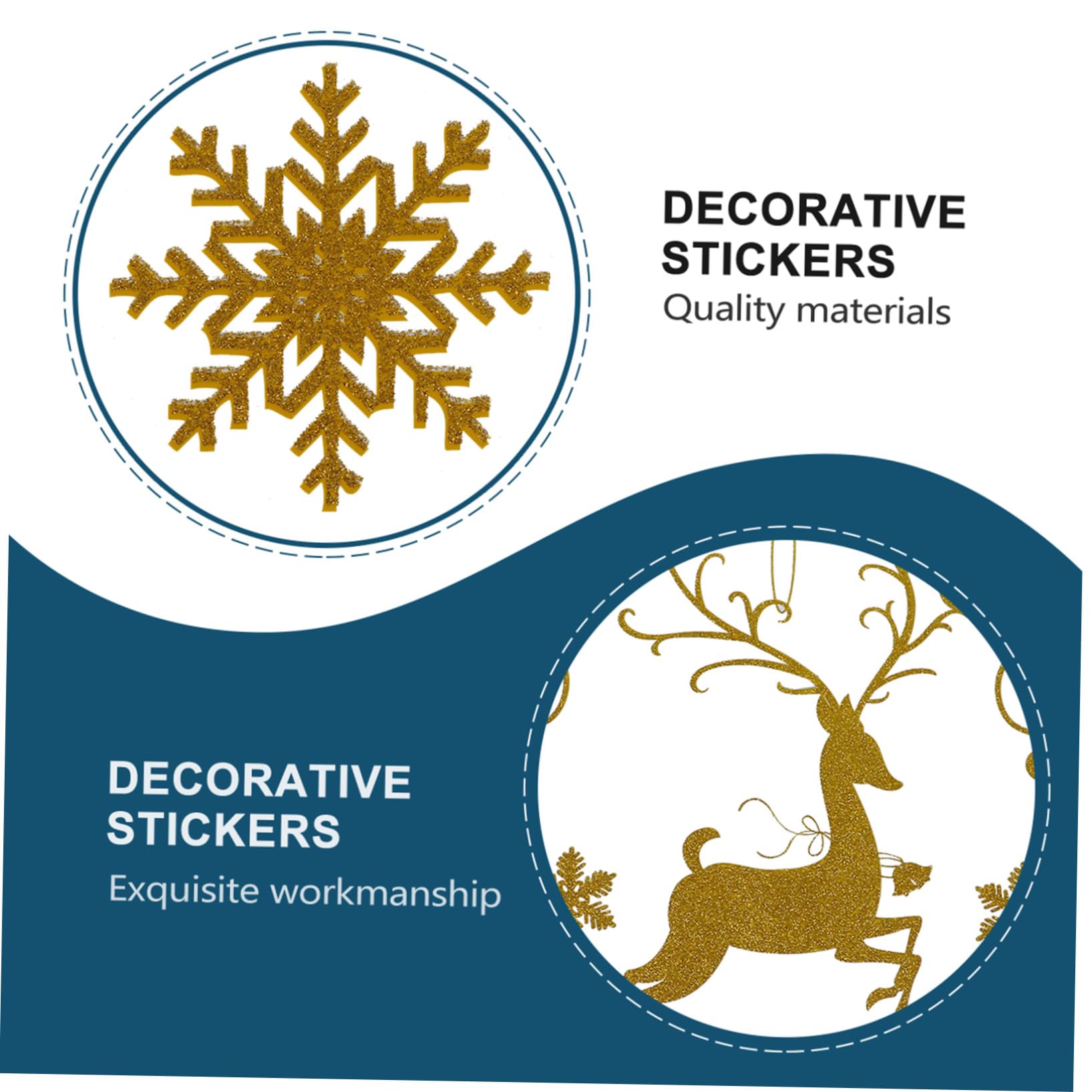 TOPBATHY 9 Pz Adesivi natalizi adesivo per finestra adesivi con fiocchi di neve invernali Adesivi rimovibili decorazioni natalizie adesivi adesivo vetrina natalizia decorazione natalizia