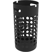 Unilux 400109020 Slim Umbrella Stand Metal and Plastic with Water Collection Tray and Hooks 26 x 50 cm Black